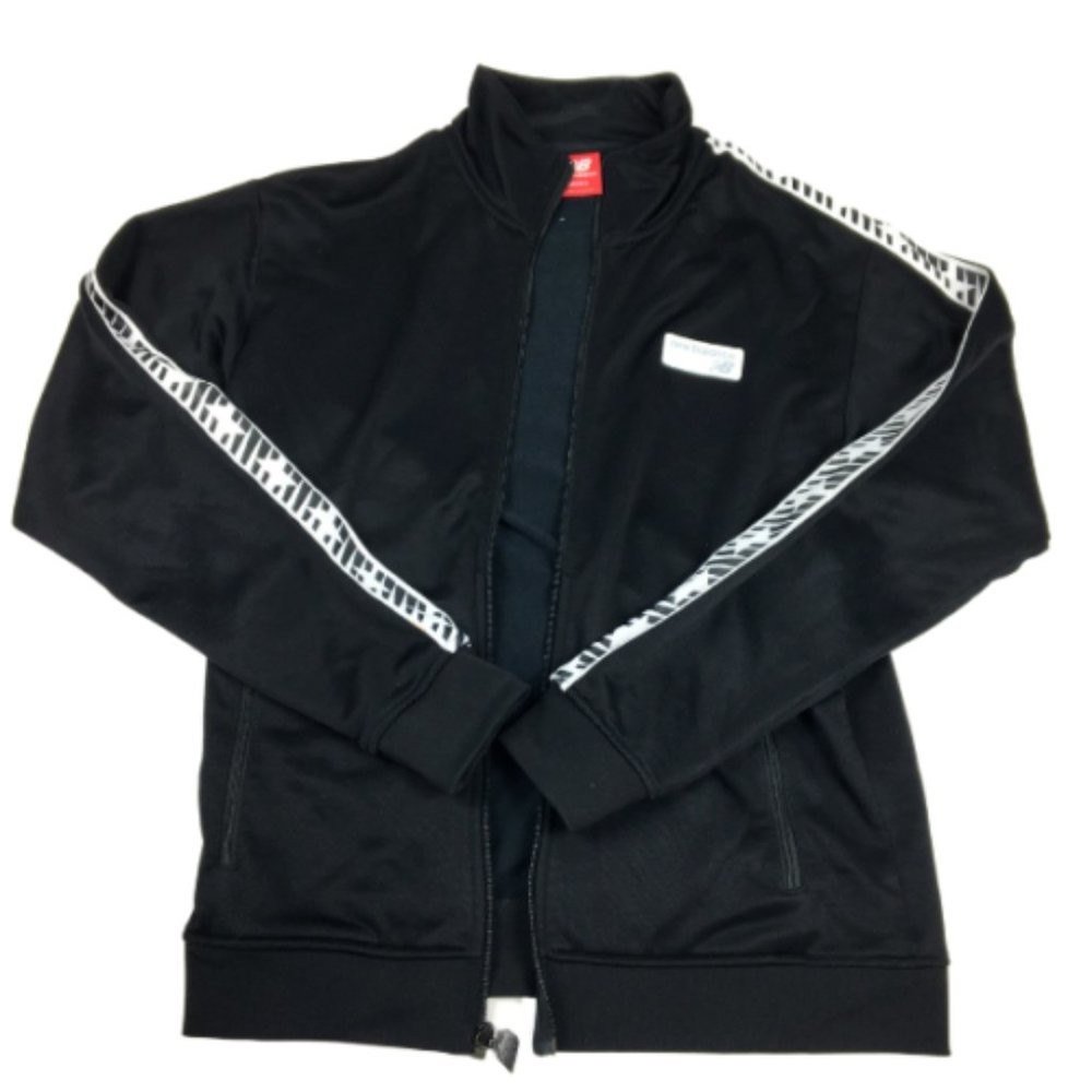 New Balance Men's Zip Up Black Athletic Long Sleeve Track Jacket Size S